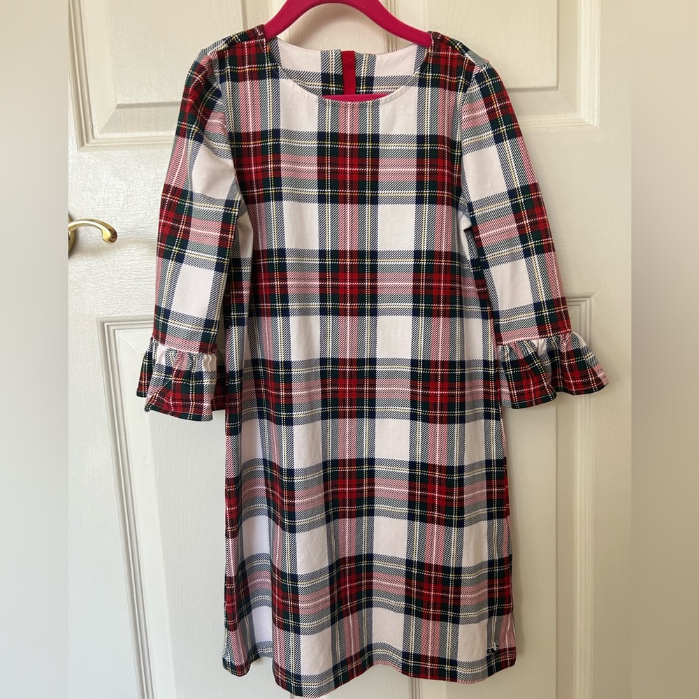 Vineyard Vines white plaid dress - size S (7-8)